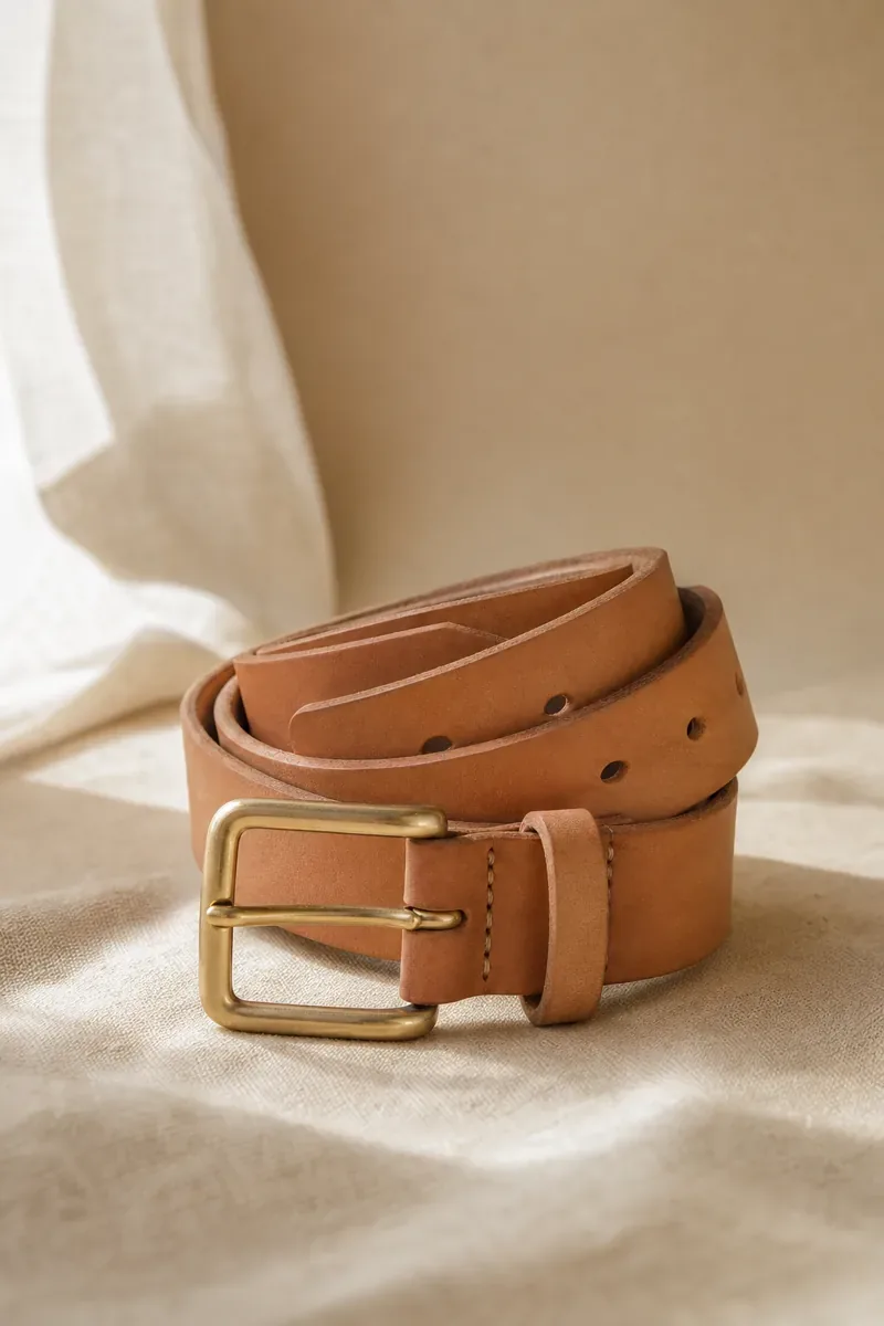 Vegetable-Tanned Leather Belt