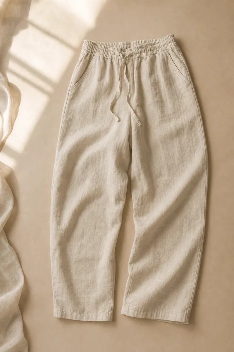 Linen Drawstring Trousers