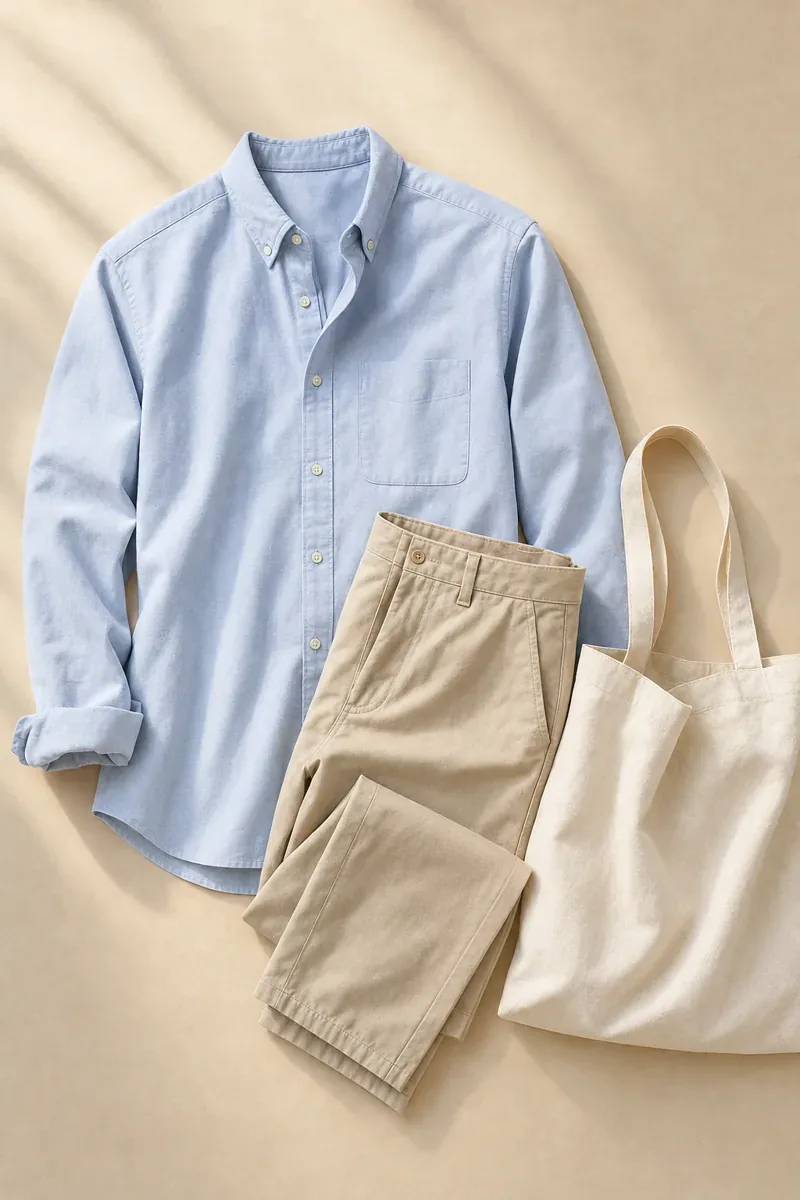 Oxford, chinos, canvas