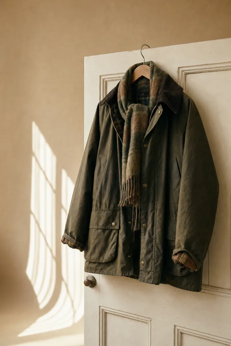 Waxed cotton for wet days