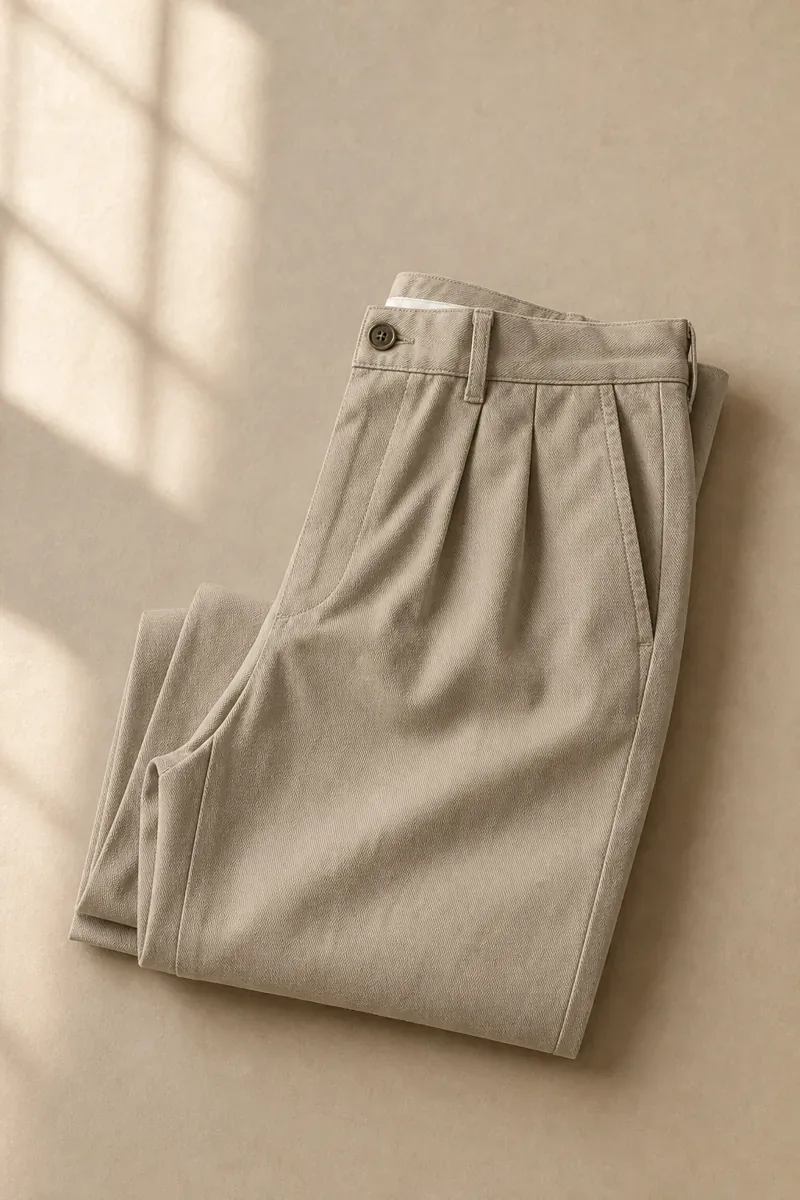 Single-Pleat Chinos